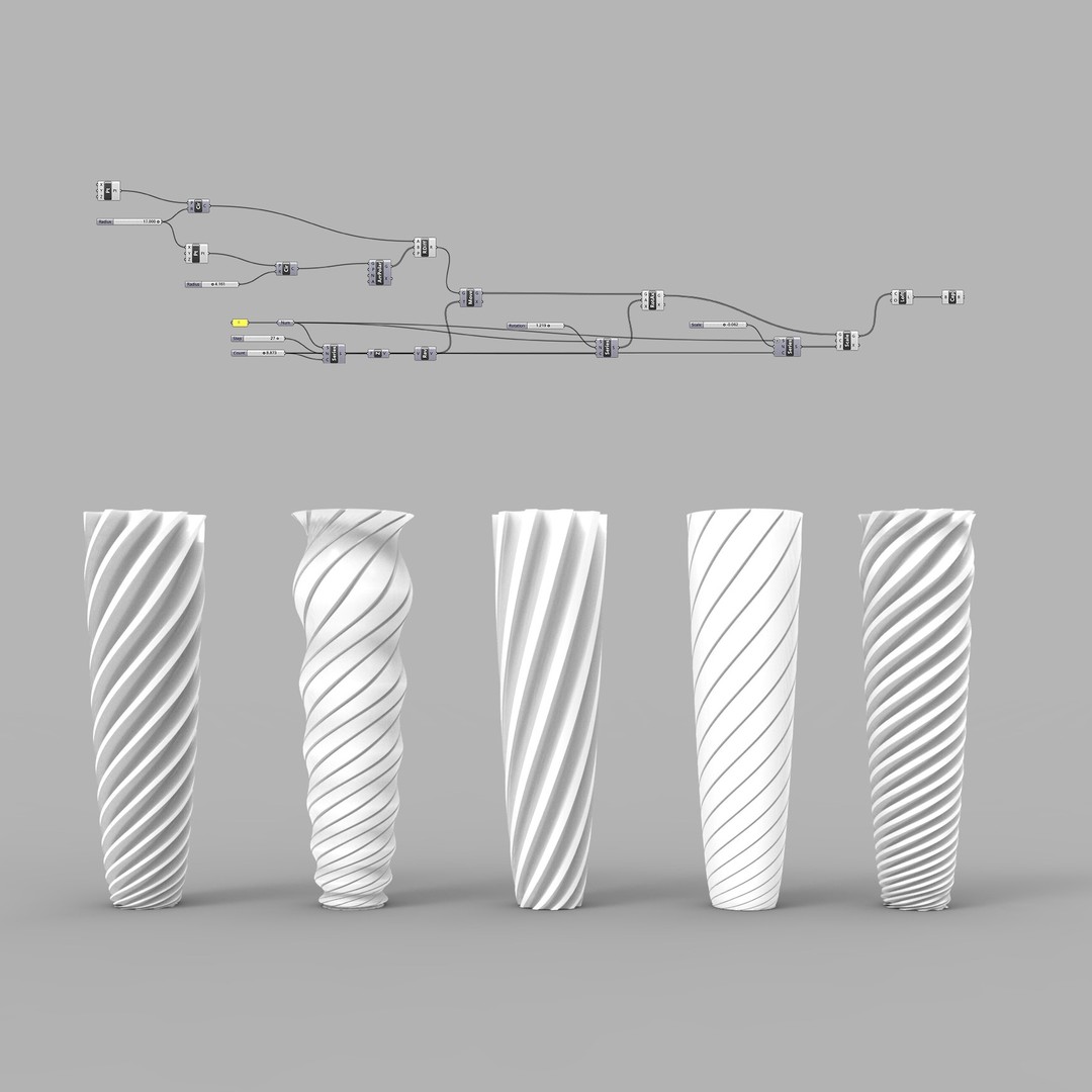Project Nerf:  Algorithmic handle / Experiment 3. #parametricdesign #grasshopper #designprocess #des