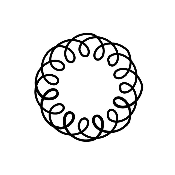 dot on a rotating circle traveling along the edge of an octagon. #p5xjs