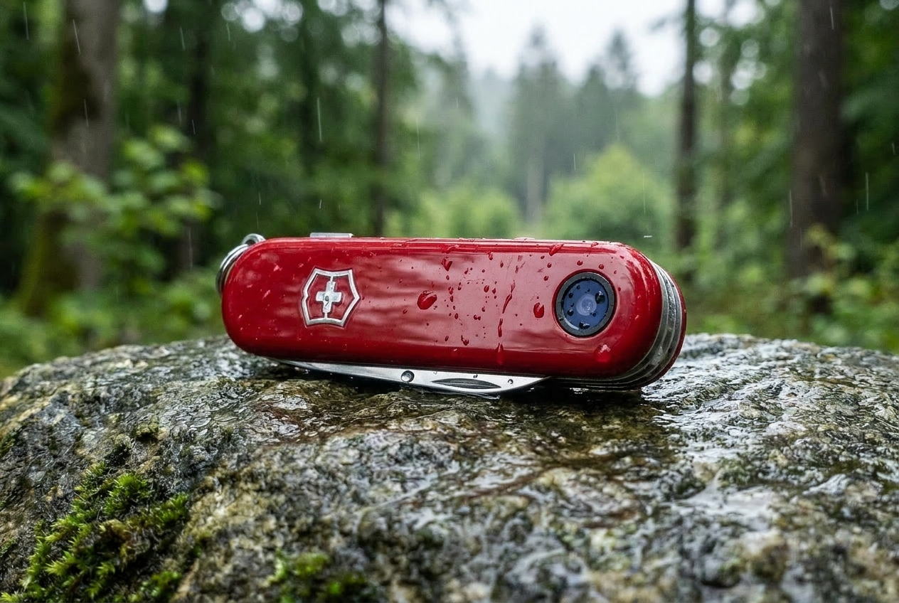 The pocket camera concept shown in an outdoor context, image 1 of 3