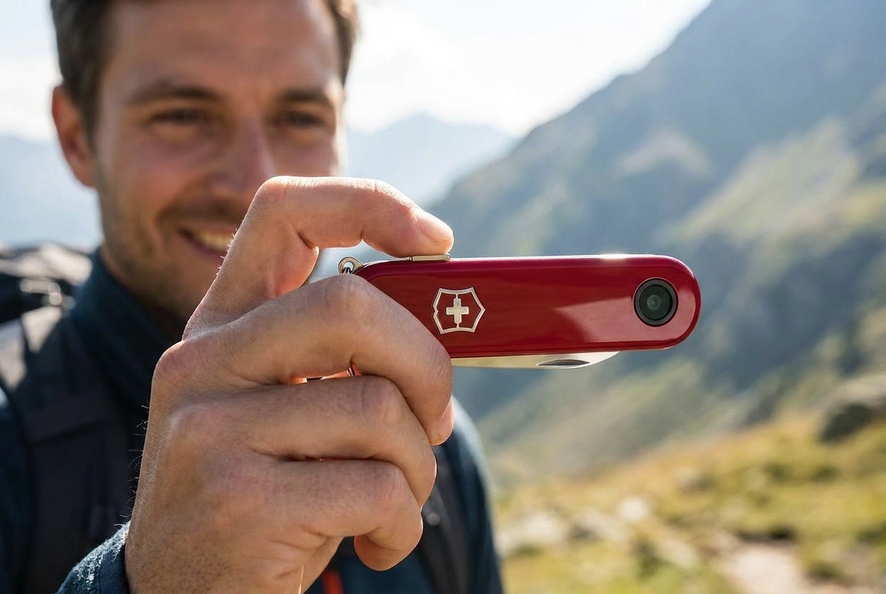 The pocket camera concept shown in an outdoor context, image 3 of 3